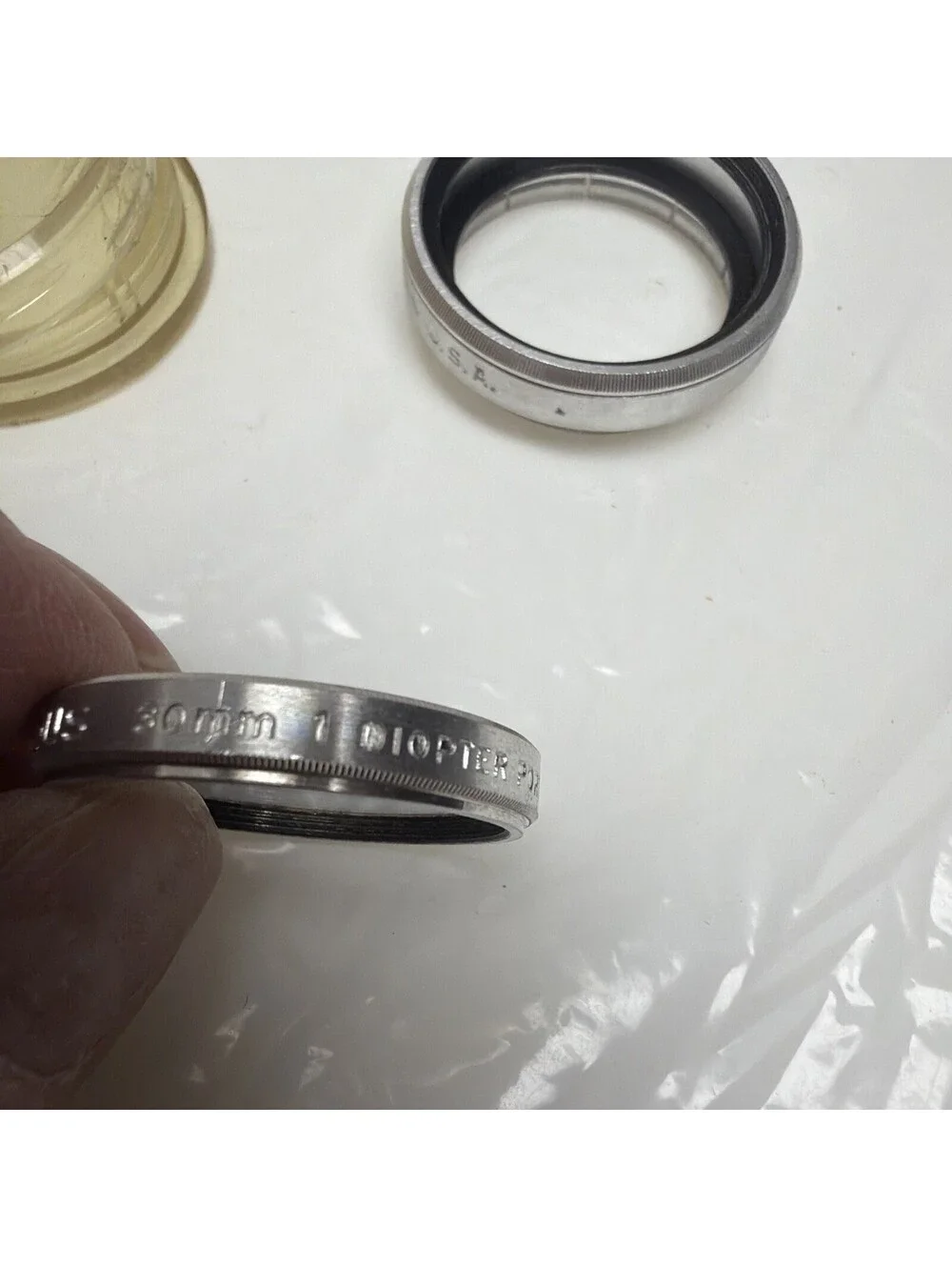 Argus 30 mm 1 Diopter Portrait Lens & Adapter Ring 28.5 mm Aluminum Vintage